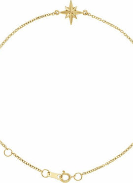 14K White Gold Star 6 1/2-7 1/2