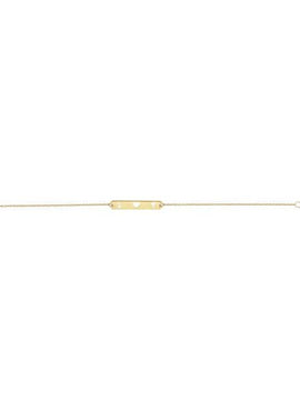 14K White Gold Faith, Love, Hope Bar 6 1/2-7 1/2