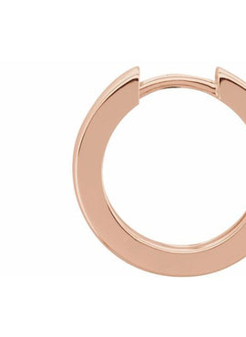14K White Gold Hinged 18 mm Hoop Earring