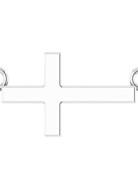 14K Yellow Gold 22x11.5 mm Sideways Cross 16-18
