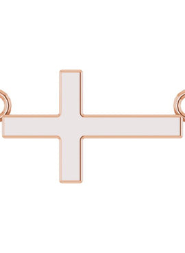 14K Yellow Gold 22x11.5 mm Sideways Cross 16-18