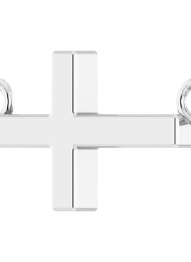 14K Yellow Gold 22x11.5 mm Sideways Cross 16-18