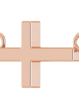 14K Yellow Gold 22x11.5 mm Sideways Cross 16-18