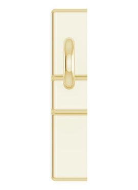 14K Yellow Gold 22x11.5 mm Sideways Cross 16-18