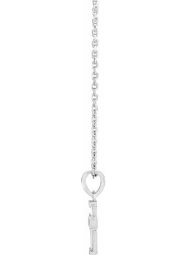 14K Yellow Gold 1/10 CTW Natural Diamond Cross Pendant