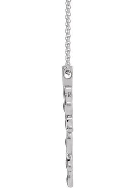 14K Rose Gold Family Vertical Bar Pendant