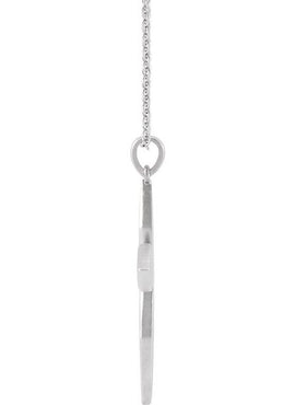 Platinum .08 CTW Natural Diamond Cross 16-18