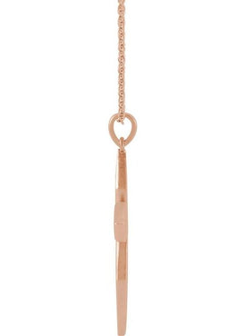 Platinum .08 CTW Natural Diamond Cross 16-18