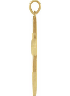 Platinum .08 CTW Natural Diamond Cross 16-18