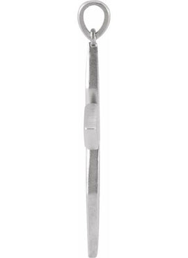 Platinum .08 CTW Natural Diamond Cross 16-18