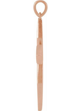 Platinum .08 CTW Natural Diamond Cross 16-18