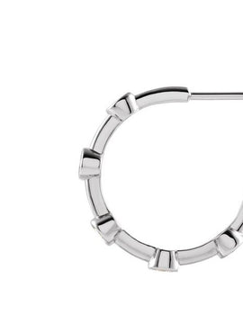 14K Yellow Gold 1/4 CTW Natural Diamond Bezel-Set Hoop Earrings