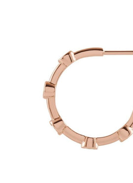 14K Yellow Gold 1/4 CTW Natural Diamond Bezel-Set Hoop Earrings