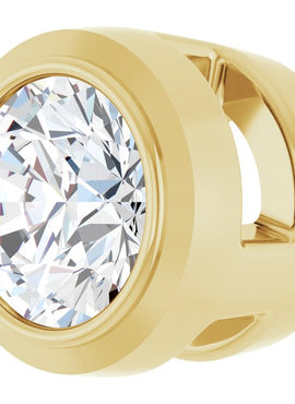 14K Rose Gold 1/4 CT Natural Diamond Slide Pendant