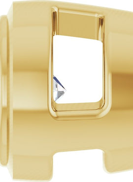 14K Rose Gold 1/4 CT Natural Diamond Slide Pendant