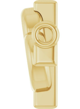 14K White/Rose Gold Sideways Cross & Heart 18