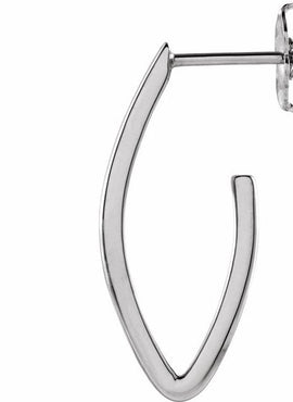 Sterling Silver Geometric 26 mm Hoop Earrings