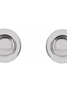 14K Rose Gold Domed Earrings