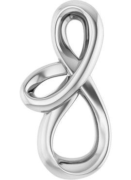 Sterling Silver 17.92x9.17 mm Freeform Pendant