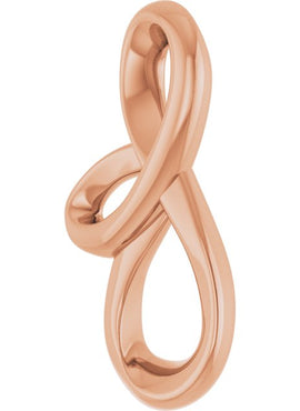 Sterling Silver 17.92x9.17 mm Freeform Pendant
