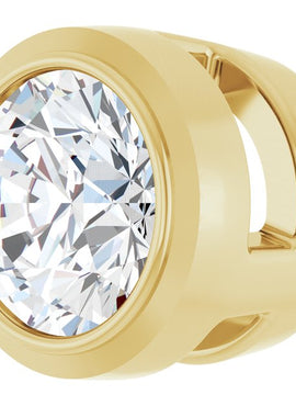 14K Rose Gold 1/4 CT Natural Diamond Slide Pendant