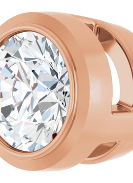 14K Rose Gold 1/4 CT Natural Diamond Slide Pendant