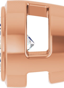 14K Rose Gold 1/4 CT Natural Diamond Slide Pendant