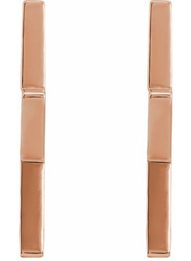 14K White Gold Star 15.9 mm Hoop Earrings