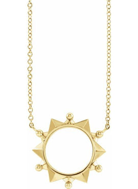 14K Rose Gold Geometric 16
