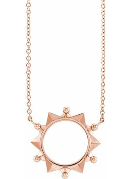 14K Rose Gold Geometric 16