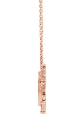 14K Rose Gold Geometric 16