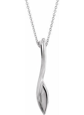 14K Rose Gold 32.86x5.62 mm Freeform Pendant