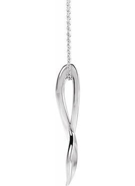 14K Rose Gold 32.86x5.62 mm Freeform Pendant