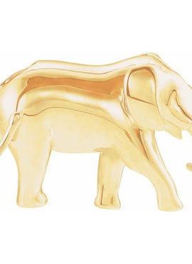 14K White Gold Elephant Slide Pendant