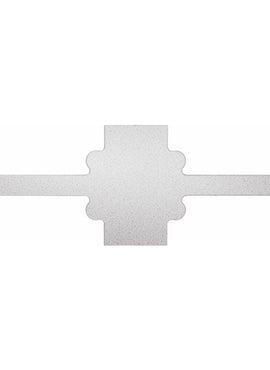14K White Gold 20 Gauge Rectangle Stamping without Eyelet