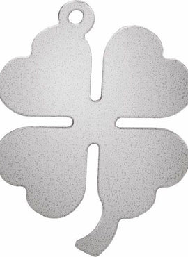 14K Yellow Gold 20 Gauge Clover Stamping with External Drilled Eyelet