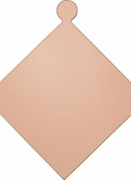 14K Rose Gold 18 Gauge Diamond Stamping with External Undrilled Eyelet
