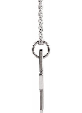 14K White Gold Star Pendant