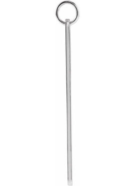 14K White Gold Rectangle Bar Pendant