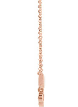 14K Rose Gold 1/5 CTW Natural Diamond Fringe Bar 16