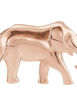 14K White Gold Elephant Slide Pendant