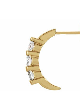 14K White Gold 1/2 CTW Natural Diamond J-Hoop Earrings