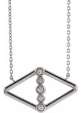 14K Rose Gold 1/8 CTW Natural Diamond Geometric 16
