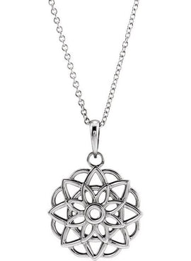 14K Yellow Gold Floral 16-18