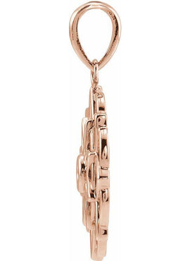 14K Yellow Gold Floral 16-18