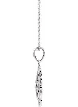 14K Yellow Gold Floral 16-18