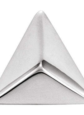 14K White Gold Pyramid Single Earring