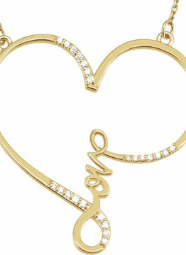 14K White Gold 1/8 CTW Natural Diamond Infinity-Inspired Love Heart 18