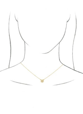 14K White Gold .04 CTW Natural Diamond Star 16-18
