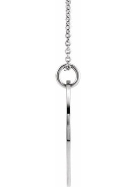 14K White Gold 20 mm Tree 16-18